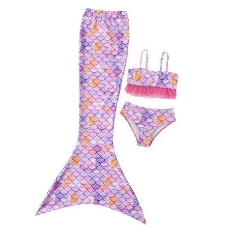 4t Swimsuit Girls Halter Ruffles Flounce Printed Bikini Set Tiered Ruffle Fish Scale Print