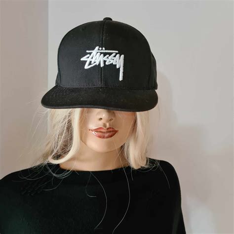 Stussy Czapka Z Daszkiem Streetwear Prosty Daszek Logo 15145555877