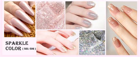 Amazon VENALISA VIP PCS Gel Nail Polish Set Colors Glitter Jelly White Nude Pink