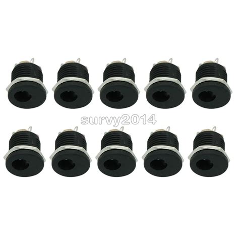 5 Pcs Dc Power Outlet Dc 022 Diameter 5 5mm Inner Pin 2 1mm 5 5x2 1mm