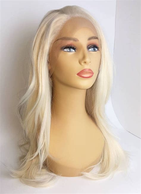 Blonde Lace Front Wig Lightest Blonde Lace Front Wig Long Etsy