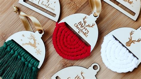 Macrame Christmas Ornaments Christmas Tree Ornament Makramee