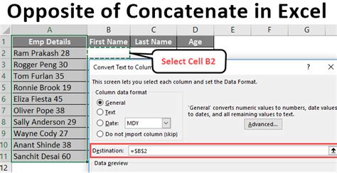 Opposite Of Concatenate In Excel