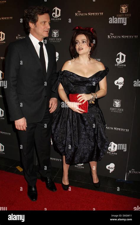 Colin Firth And Helena Bonham Carter The Premiere Of The King S Speech