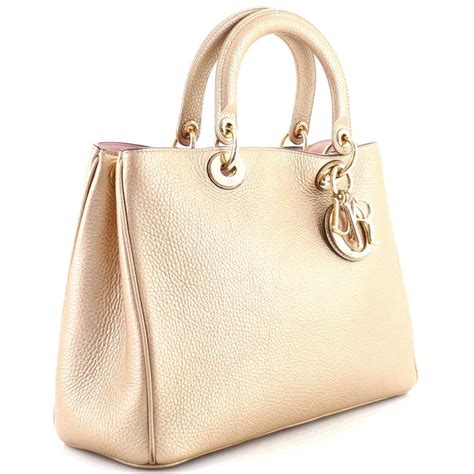 Christian Dior Diorissimo Tote Pebbled Leather Medium For Sale At 1stdibs