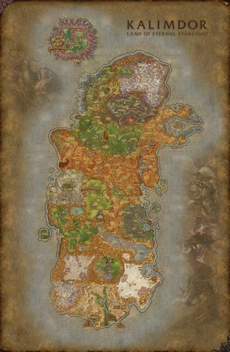 World of Warcraft Kalimdor map | Fanart by SolarielDawnstar on DeviantArt