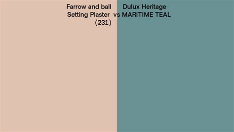 Farrow And Ball Setting Plaster 231 Vs Dulux Heritage MARITIME TEAL