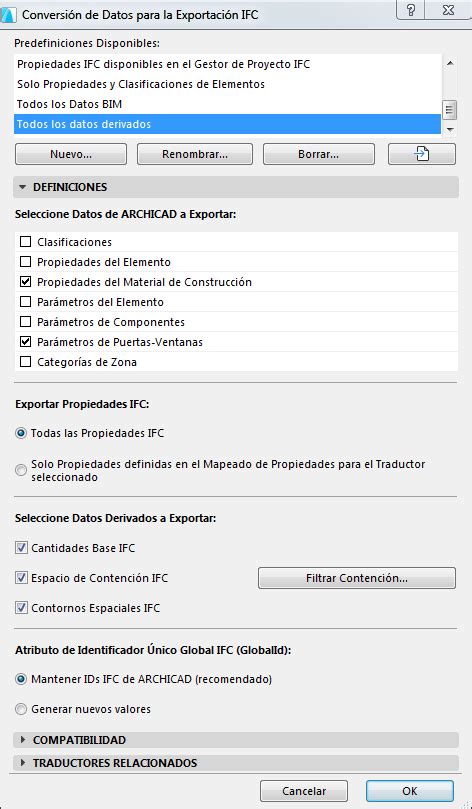 Conversi N De Datos Para La Exportaci N Ifc