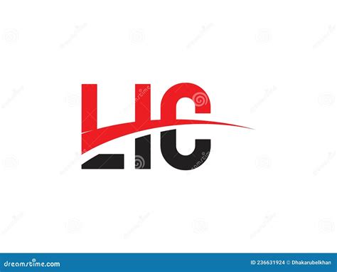 LIC Letter Initial Logo Design Stock Vector - Illustration of black ...