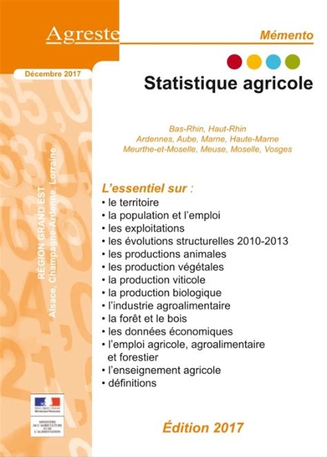 Mémento de la statistique agricole édition 2017 SSM Agriculture