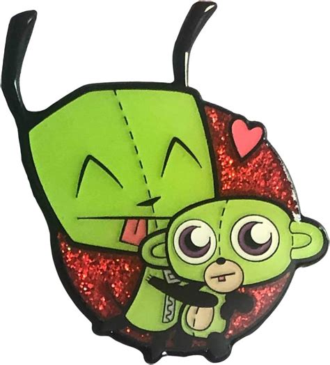 Amazon Gir Hugging His Plushy Invader Zim Collectible Enamel Pin