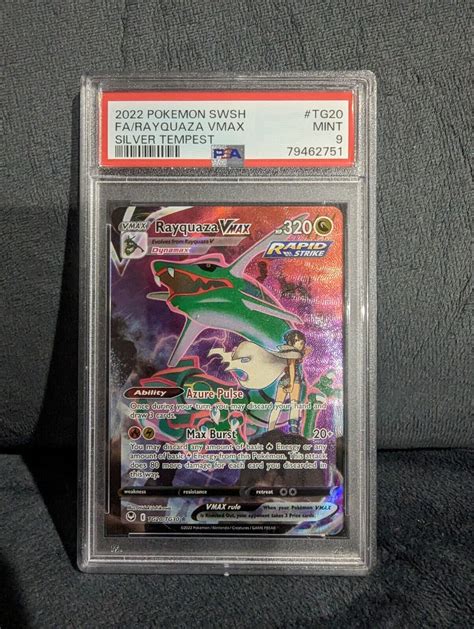 Pokémon Tcg Rayquaza Vmax Swsh Silver Tempest Tg20tg30 Full Art Psa