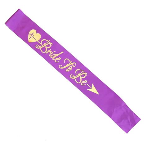 Purple Bride To Be Sash