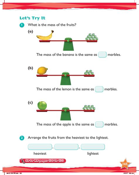 Max Maths Year Try It Measuring Mass Maths Year