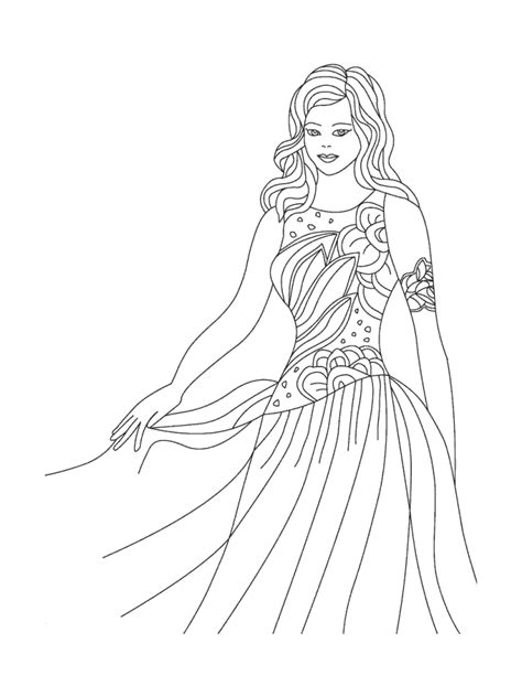 Dresses Coloring Pages Beautiful Designs For Fun And Relaxation