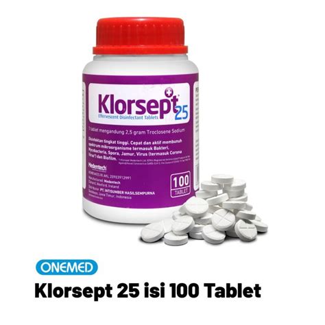 jual onemed klorsept  isi  tablet effervescent disinfectant