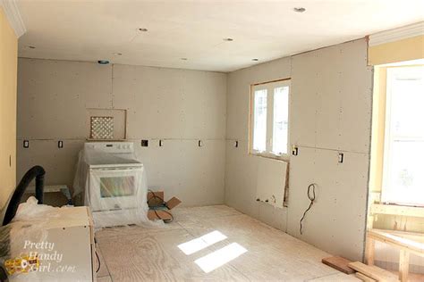 Drywall Installation Tips and Kitchen Progress Update - Pretty Handy Girl