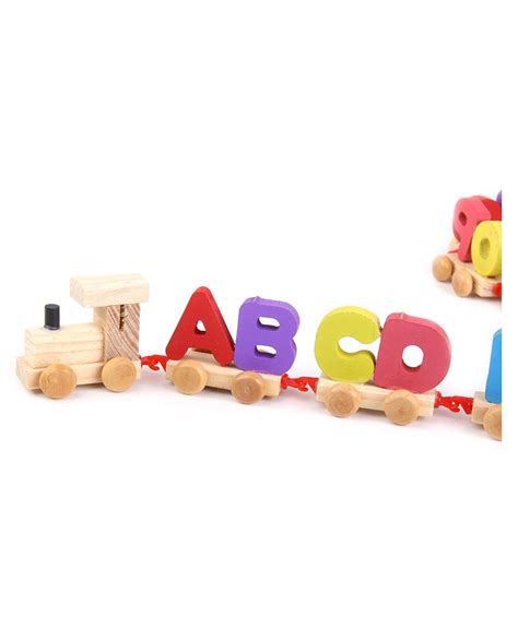 Wooden Digital Alphabet Train – Multicolour – shopelse.in