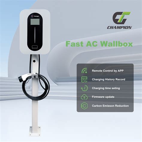 Home Ac Ev Charger Kw V V Wall Mounted Electric Vehicle Charging