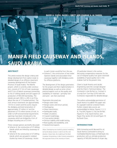 Pdf Article Manifa Field Causeway And Islands Saudi Arabia