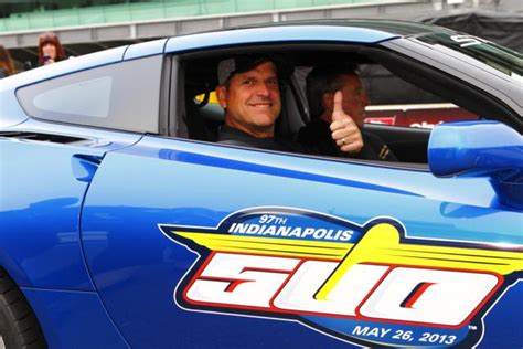 Jim Harbaugh In The Official Pace Car Indianapolis Motor Speedway Flickr