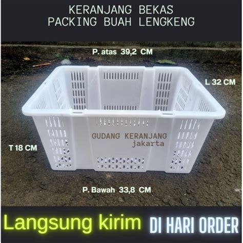 Jual KERANJANG PLASTIK BEKAS TERLENGKAP PACKING BUAH LENGKENG