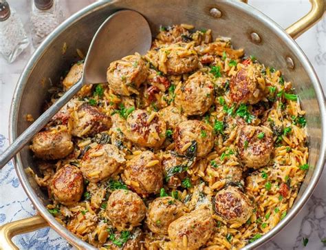 Creamy Tuscan Meatballs With Orzo Pasta Best Recipes