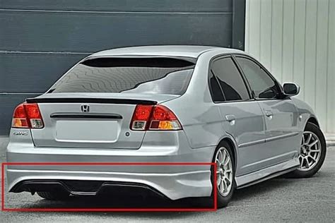 For Honda Civic Vtec 2 Rear Bumper Attachment Custom Diffuser 2001 2006 Lip Rear Bumper Lip