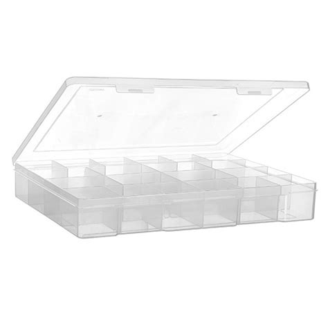 Fischer Clear Plastic Storage Box 20 Compartments 350 X 270 X 55mm