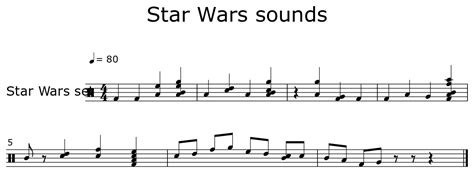 Star Wars sounds - Sheet music for Star Wars set