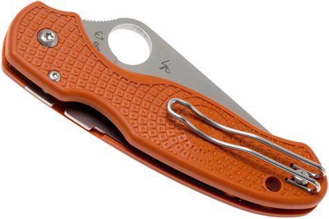 Spyderco Para Lightweight Rex Burnt Orange Frn C Pbore Sprint Run