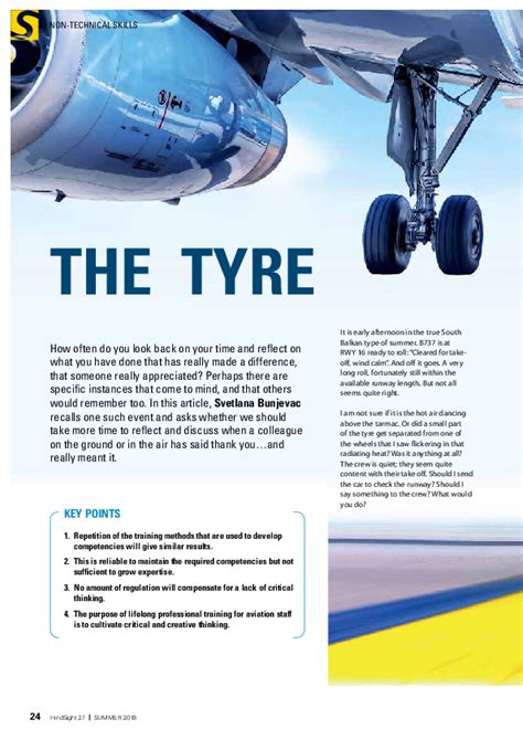 Hindsight 27 The Tyre Skybrary Aviation Safety