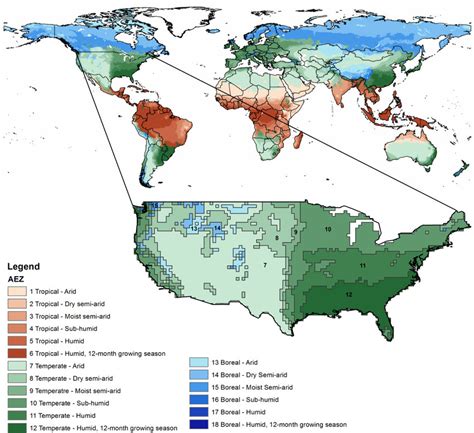 Agro Ecological Zones Aez Used In The Global Change Assessment Model