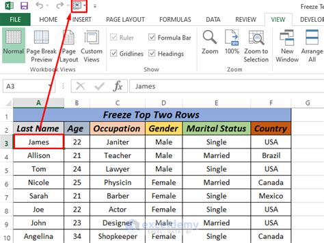 How To Freeze Top Two Rows In Excel 4 Ways Exceldemy