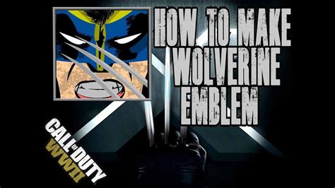 How To Make Wolverine Emblem Call Of Duty Ww2 Emblems Youtube