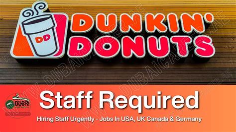 Dunkin Donut Jobs In Us And Uk Dunkin Donuts High Salary Employment