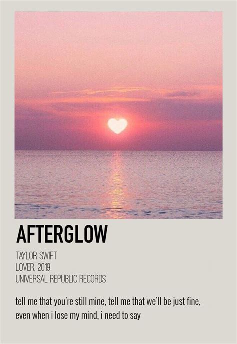 Afterglow polaroid poster, Taylor Swift | Musica