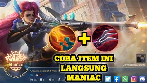 COBAIN ITEM INI DI LESLEY DAPAT MANIAC MOBILE LEGENDS YouTube