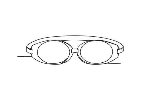 Premium Vector Vector Continuous Line Drawing Of Swimming Goggles