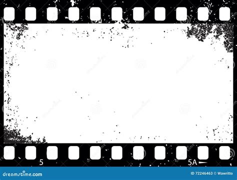 Grunge Black And White Film Frame Stock Vector Illustration Of