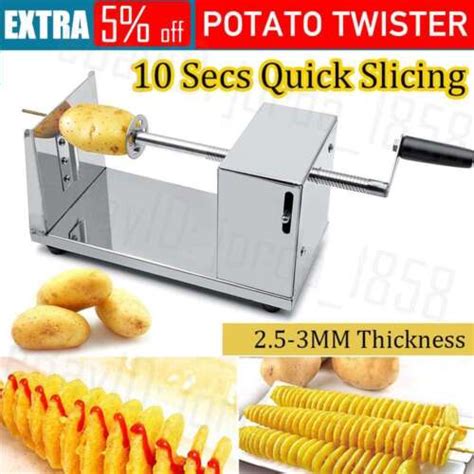 Potato Twister Tornado Slicer Cutter Stainless Steel Vegetable Spiral