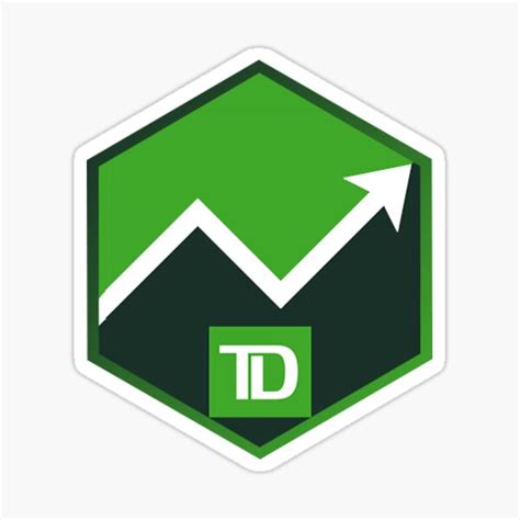 td ameritrade hexagon sticker  sale  jfksstickers redbubble