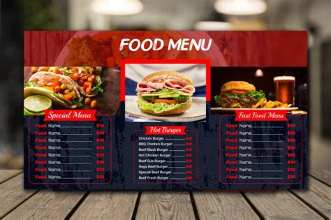 Digital Food Menu Design Template V-16 - Design Cuts