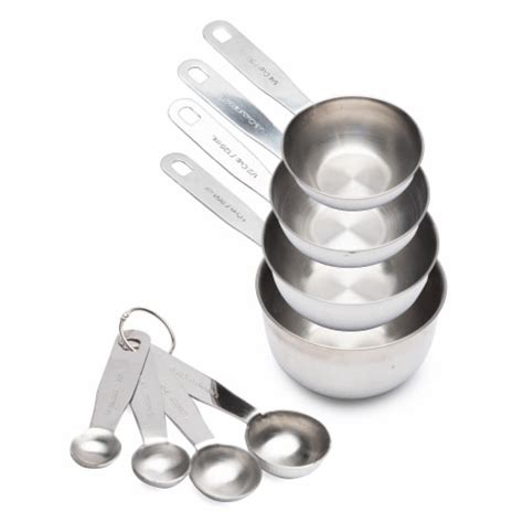 Lexi Home Premium 8 Piece Stainless Steel Measuring Cup And Spoon Set