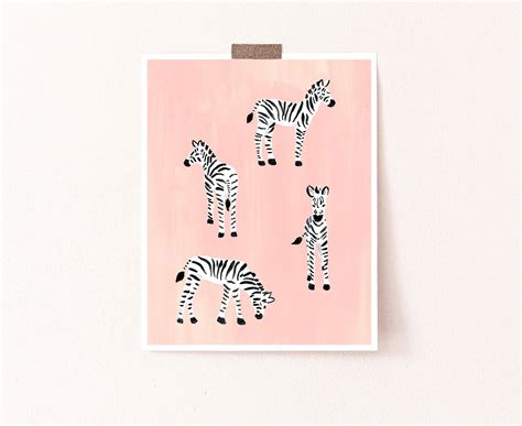 Zebras Print Animal Wall Art Zebra Art Print Zebra | Etsy