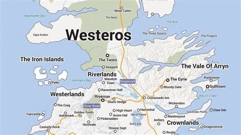 Here S What Game Of Throne S Westeros Looks Like In Google Maps