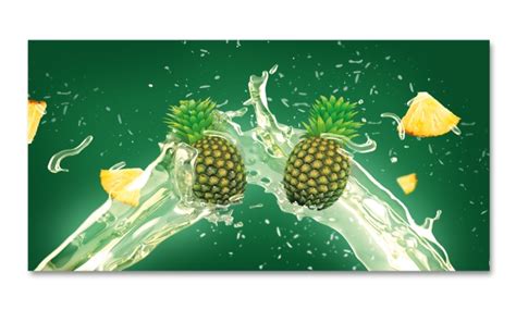 Spritzschutz K Che Ananas Splash Kuechenrueckwandfolie De