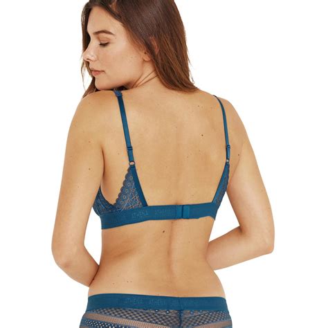 Soutien Gorge Triangle Sans Armatures Femme Dentelle Bleu 3 SUISSES