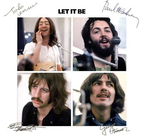 Beatles Rare Fantasy Artwork Signed White Let It Be Album Cover Lp Vinyl Album Cover Lp Vinyl