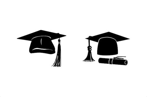 Elemento de graduación vector silueta vector silueta graduation cap png